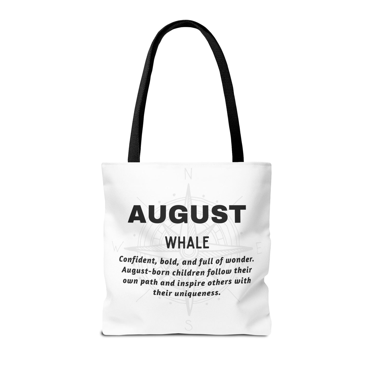 Kids Colorful August Whale Birth Month Tote Bag
