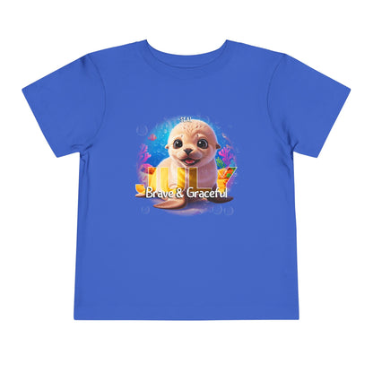 July Seal Toddler TShirt Kids Birth Month Ocean Animal Tee