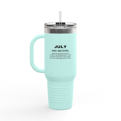 July King Mackerel Birth Month 40oz Travel Mug with Handle