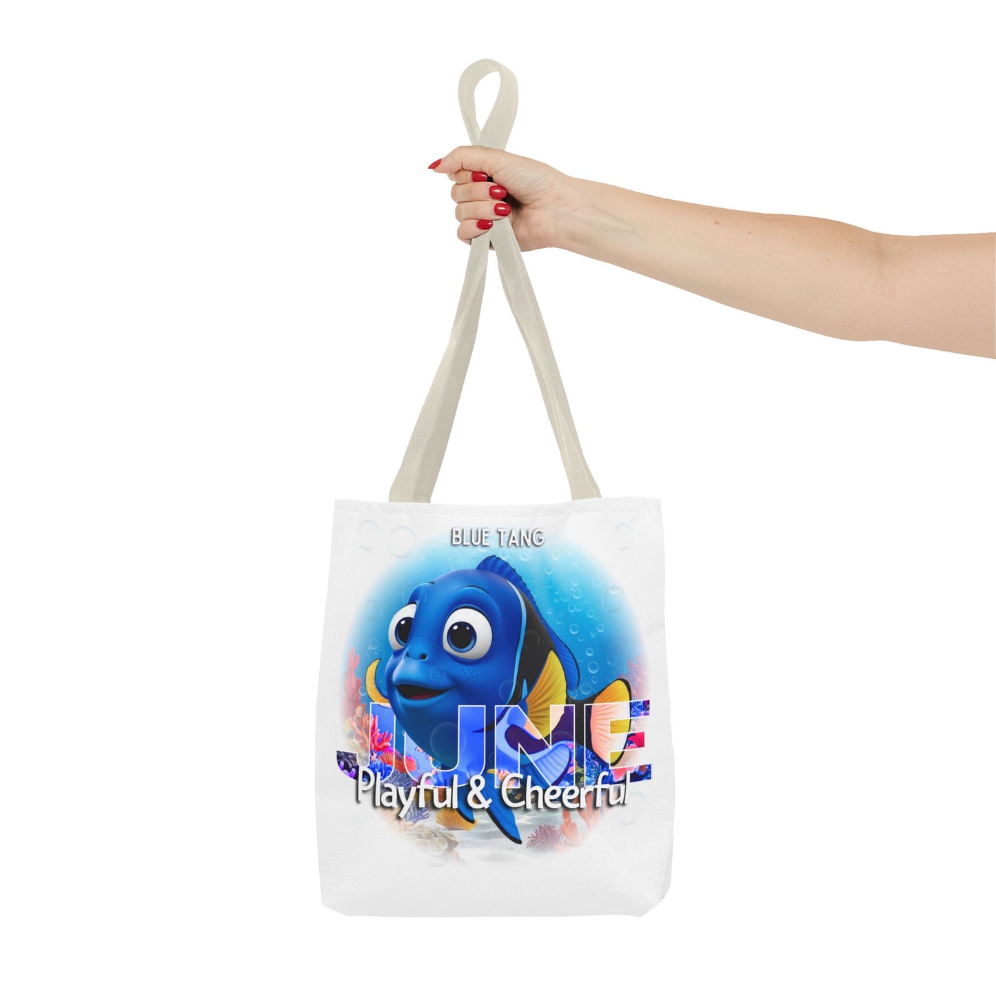 Kids Colorful June Blue Tang Birth Month Tote Bag