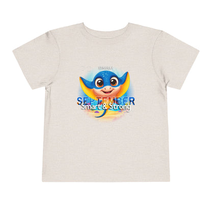 September Stingray Toddler Shirt, Kids Birth Month Sea Life Tshirt