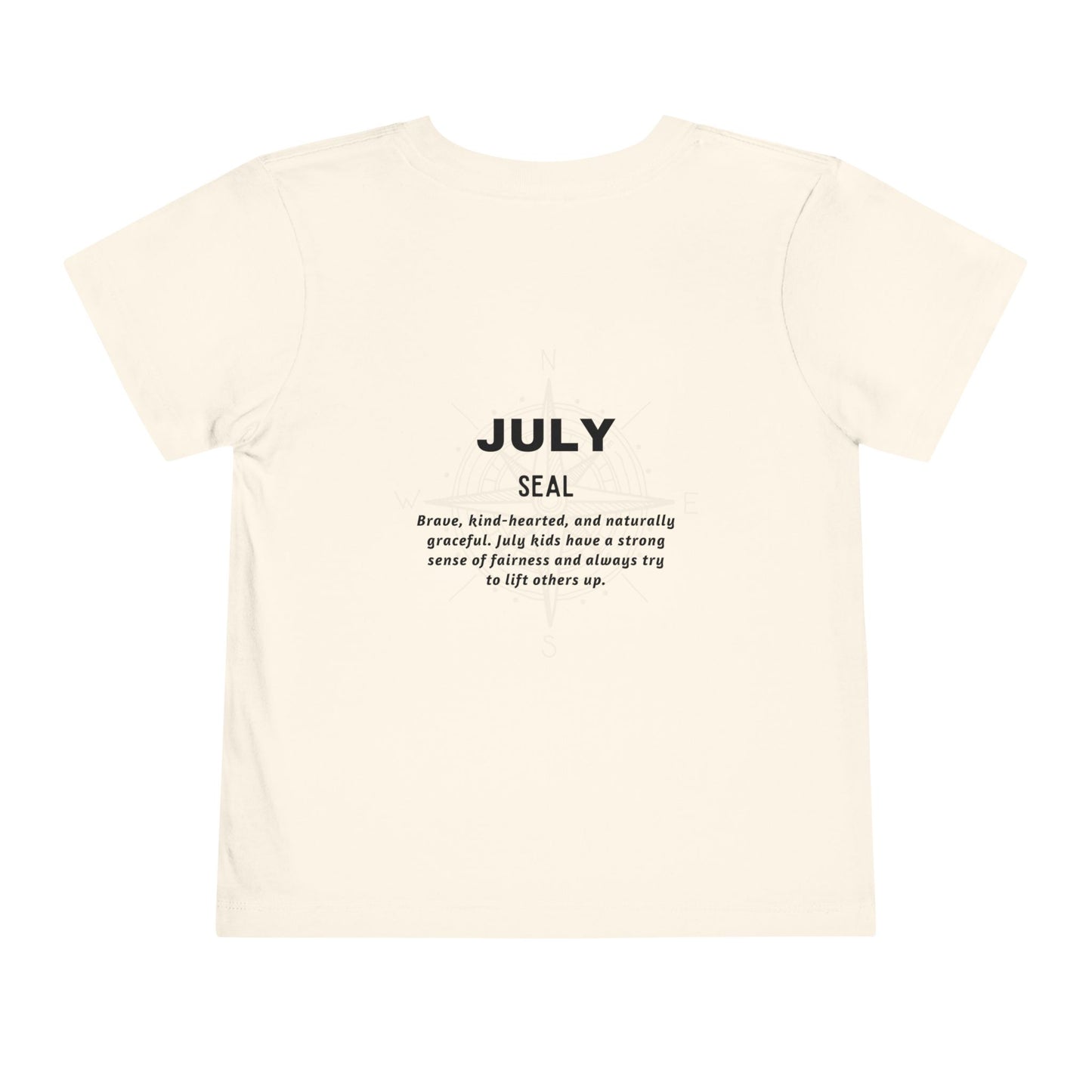 July Seal Toddler TShirt Kids Birth Month Ocean Animal Tee