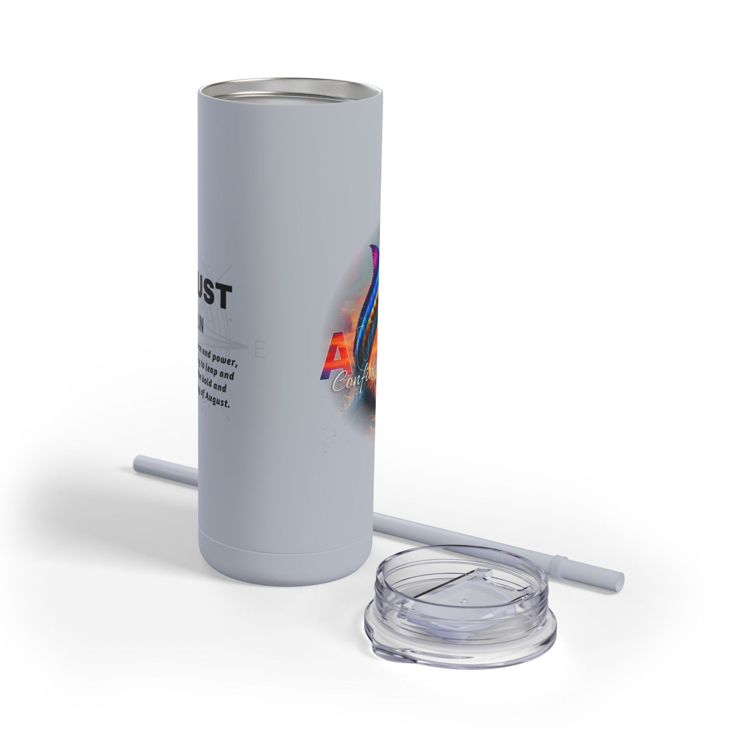 August Birth Month Marlin 20oz Skinny Matte Tumbler – Sleek, Strong & Adventurous Stainless Steel Travel Cup