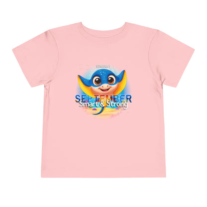 September Stingray Toddler Shirt, Kids Birth Month Sea Life Tshirt
