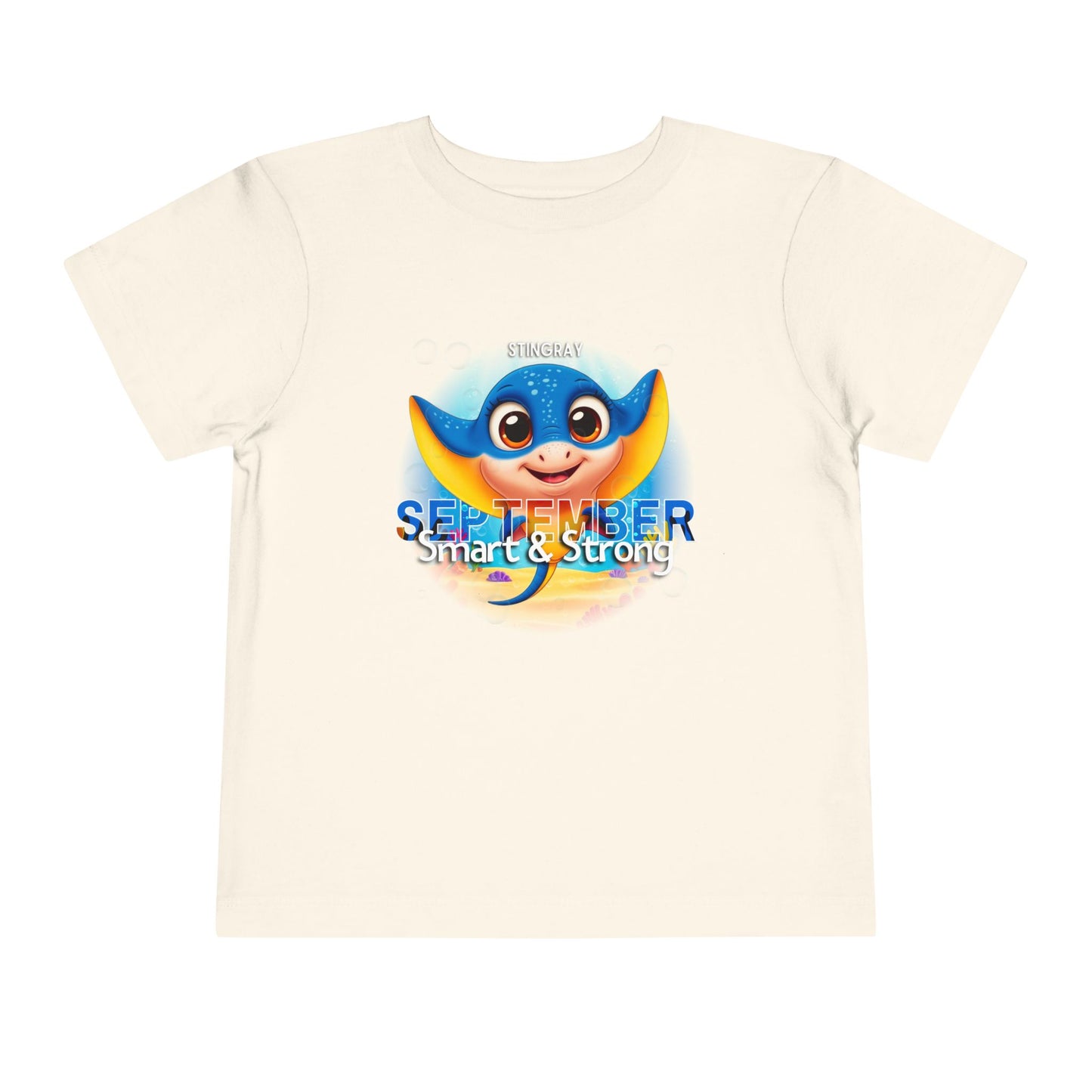 September Stingray Toddler Shirt, Kids Birth Month Sea Life Tshirt