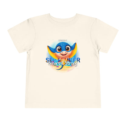 September Stingray Toddler Shirt, Kids Birth Month Sea Life Tshirt
