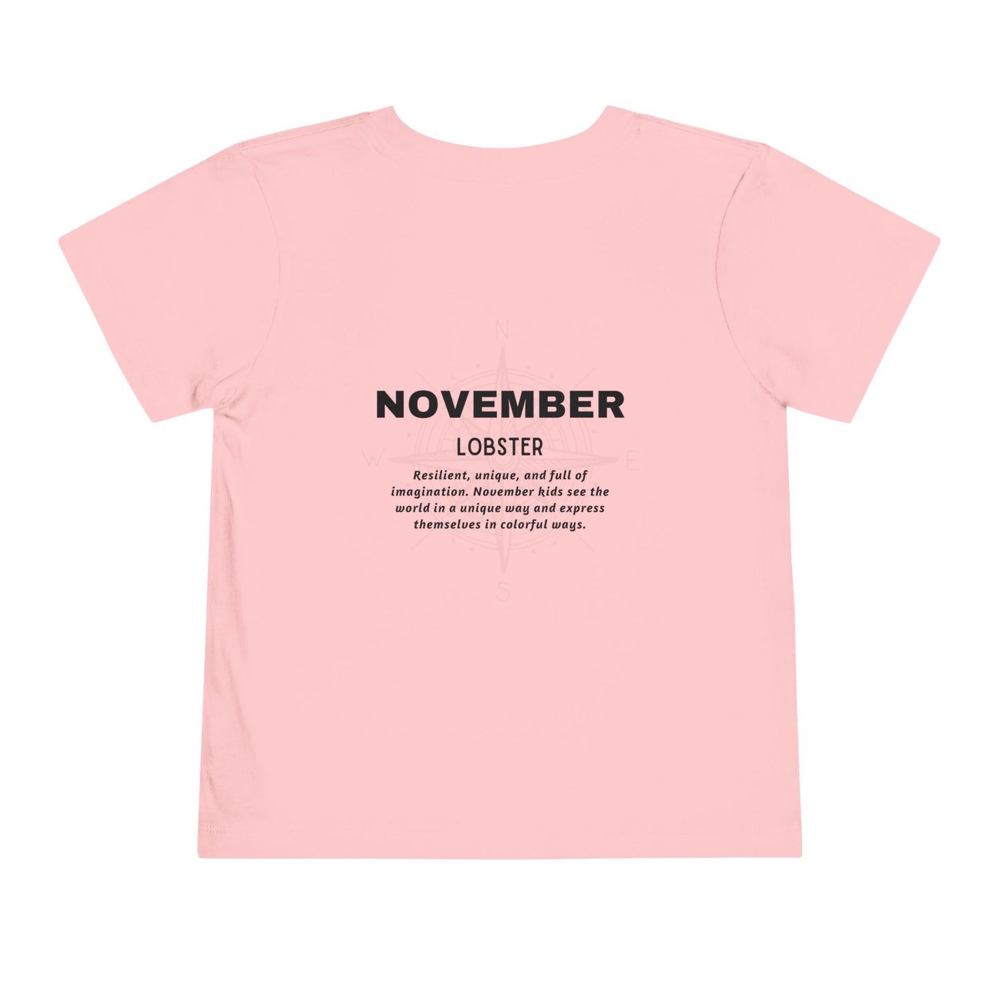 November Lobster Toddler TShirt Kids Birth Month Sea Life Tee
