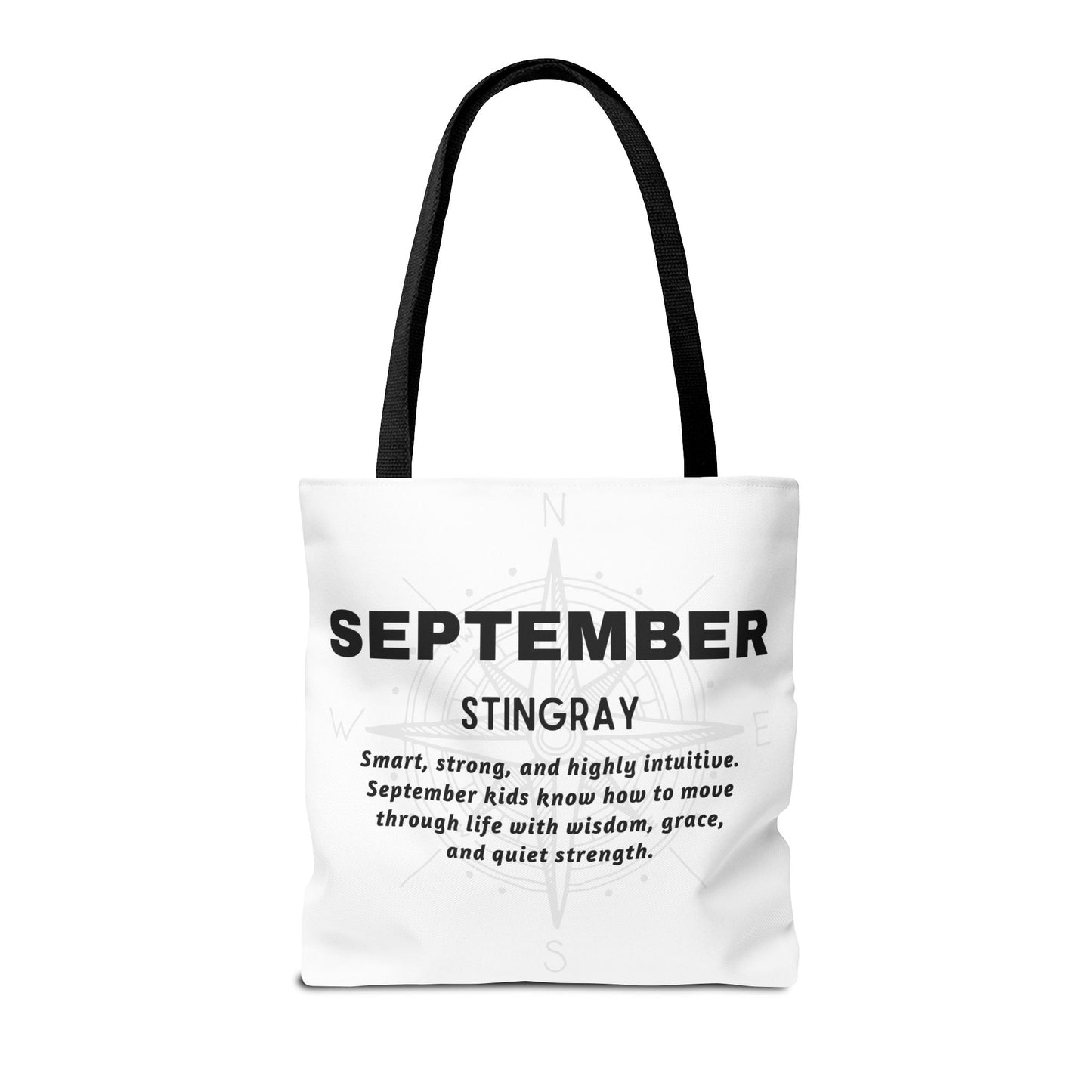 Kids Colorful September Stingray Birth Month Tote Bag