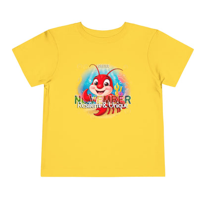 November Lobster Toddler TShirt Kids Birth Month Sea Life Tee