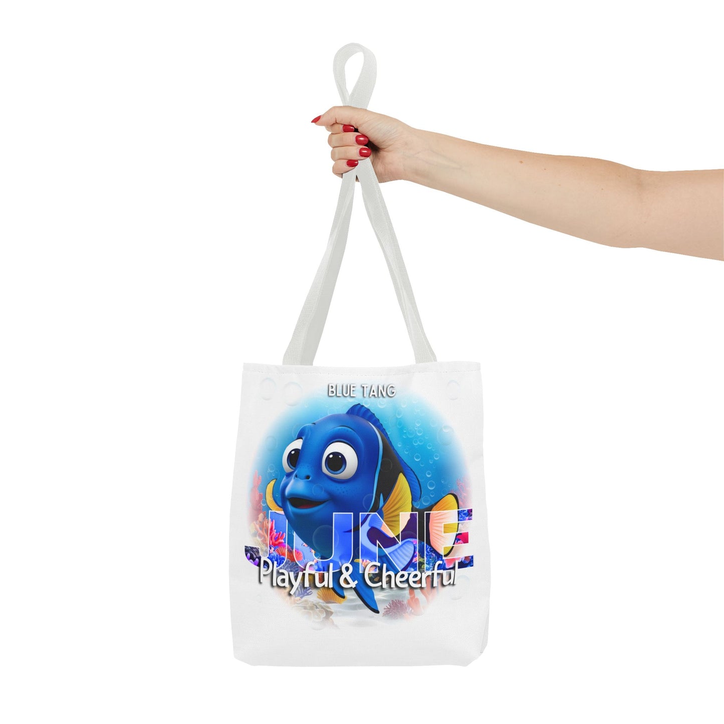 Kids Colorful June Blue Tang Birth Month Tote Bag