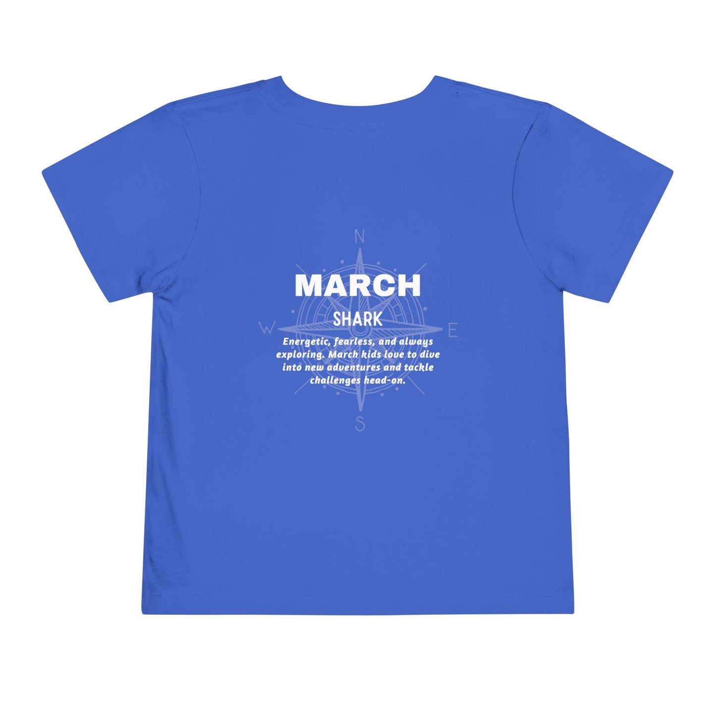 March Shark Toddler TShirt Kids Birth Month Ocean Adventure Tee