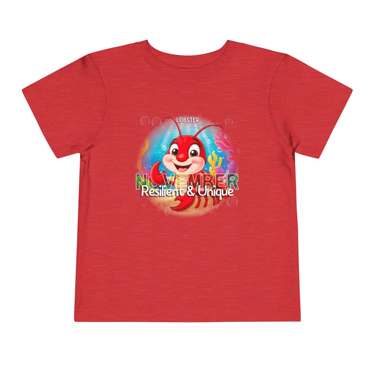 November Lobster Toddler TShirt Kids Birth Month Sea Life Tee
