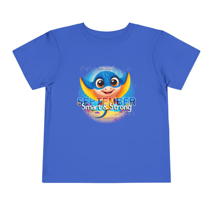 September Stingray Toddler Shirt, Kids Birth Month Sea Life Tshirt
