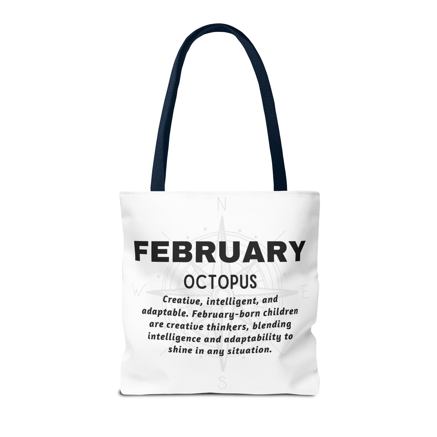 Kids Colorful February Octopus Birth Month Beach Tote Bag