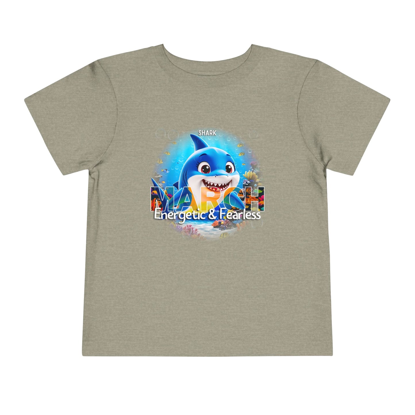 March Shark Toddler TShirt Kids Birth Month Ocean Adventure Tee