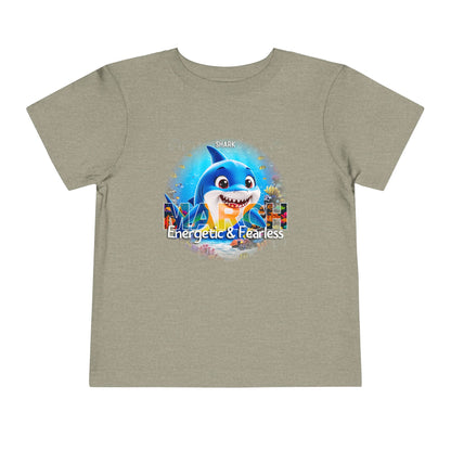 March Shark Toddler TShirt Kids Birth Month Ocean Adventure Tee