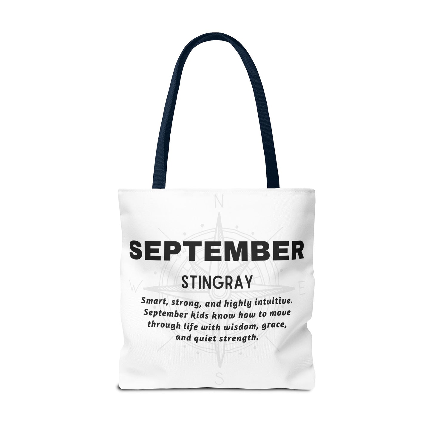 Kids Colorful September Stingray Birth Month Tote Bag