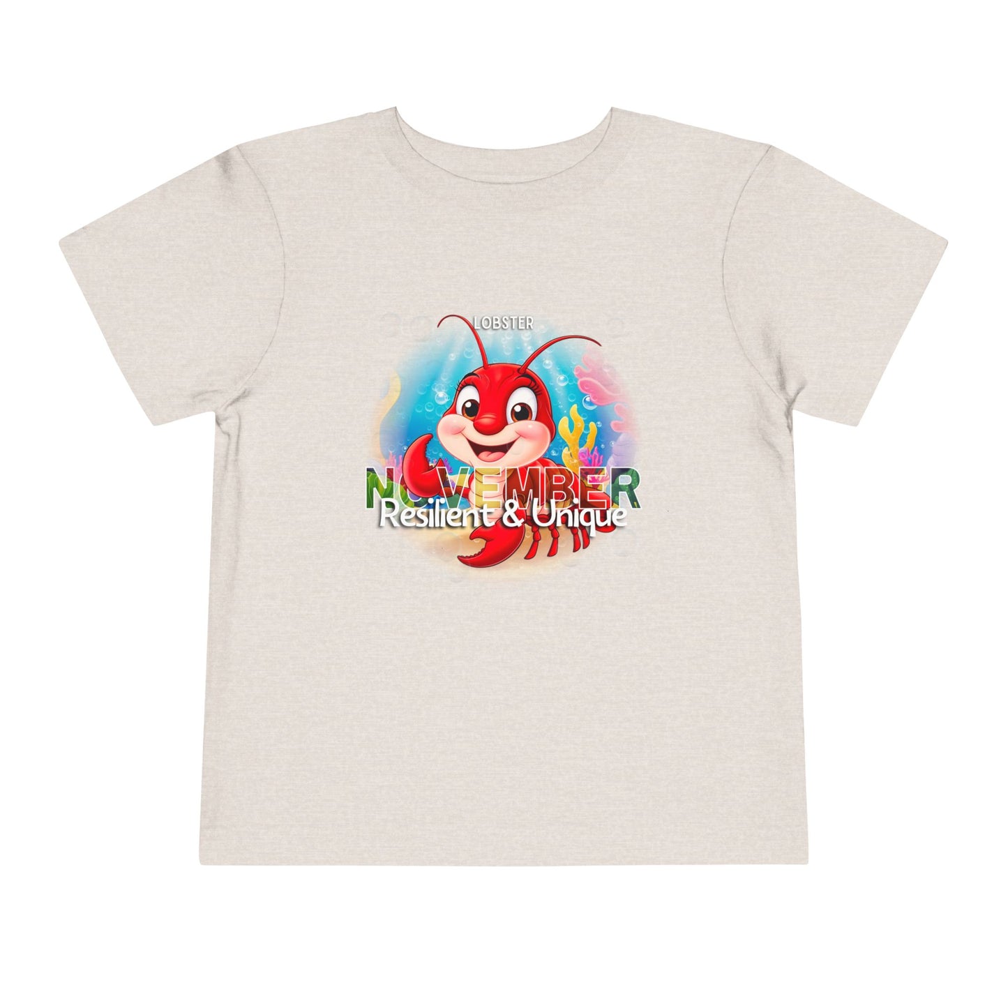 November Lobster Toddler TShirt Kids Birth Month Sea Life Tee