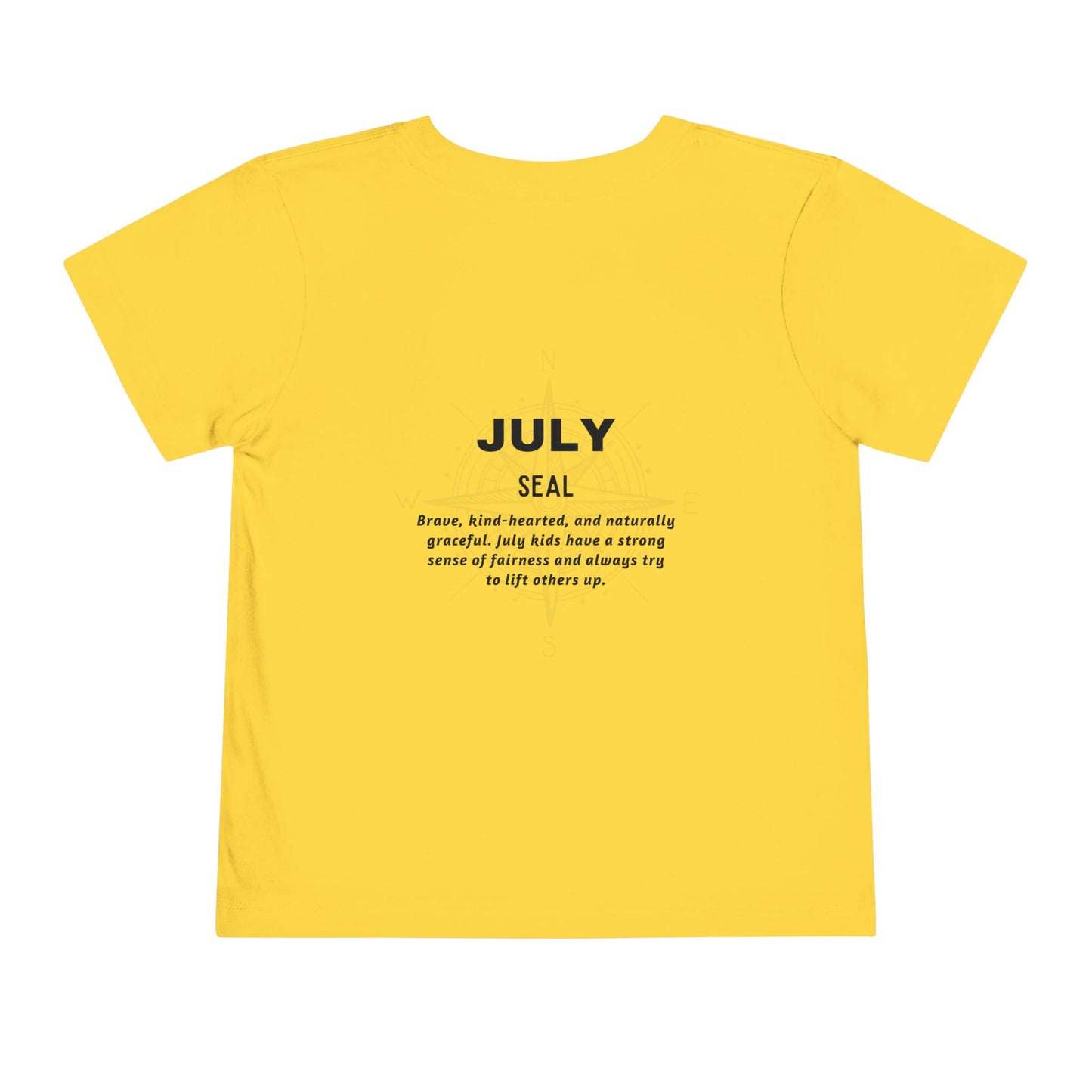 July Seal Toddler TShirt Kids Birth Month Ocean Animal Tee