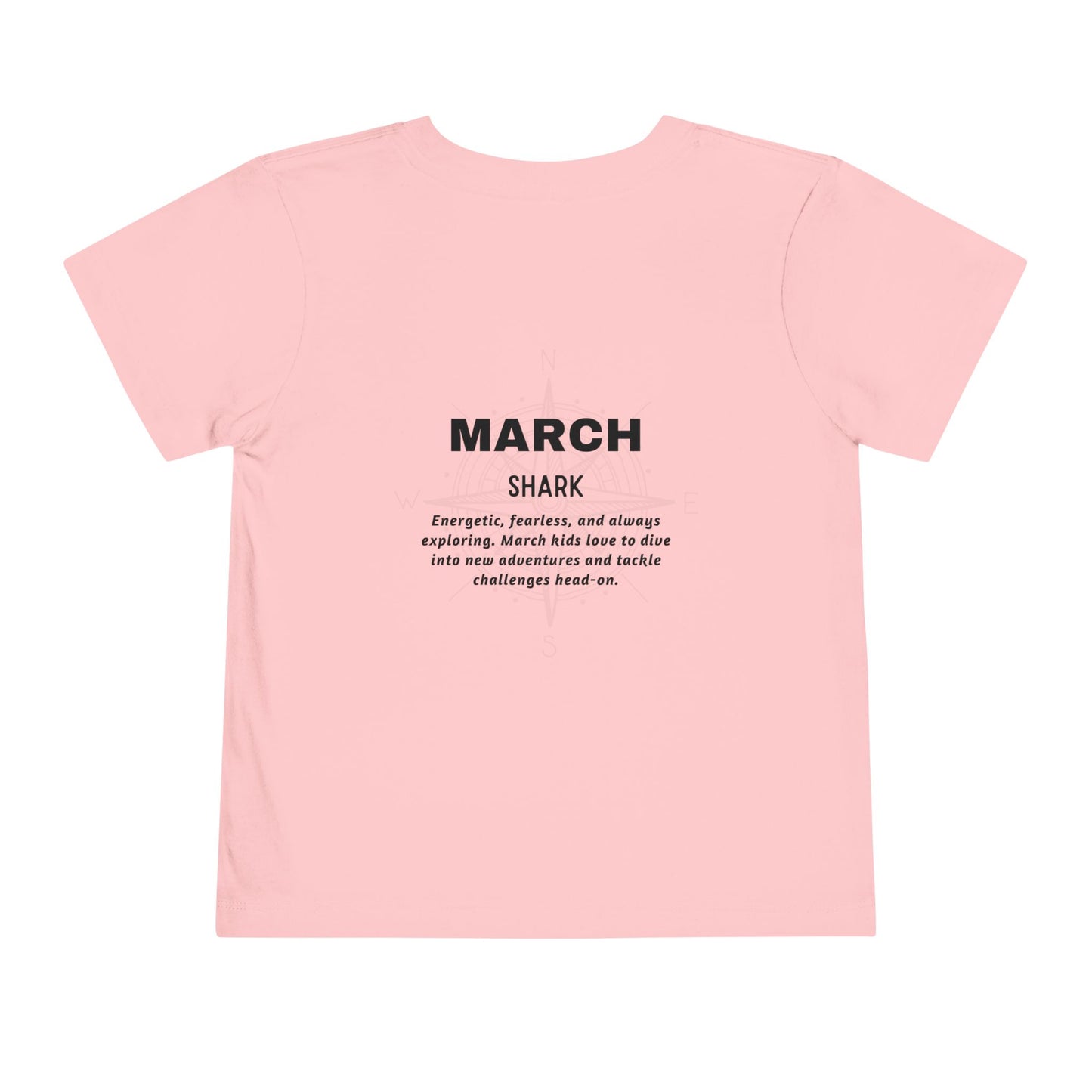 March Shark Toddler TShirt Kids Birth Month Ocean Adventure Tee