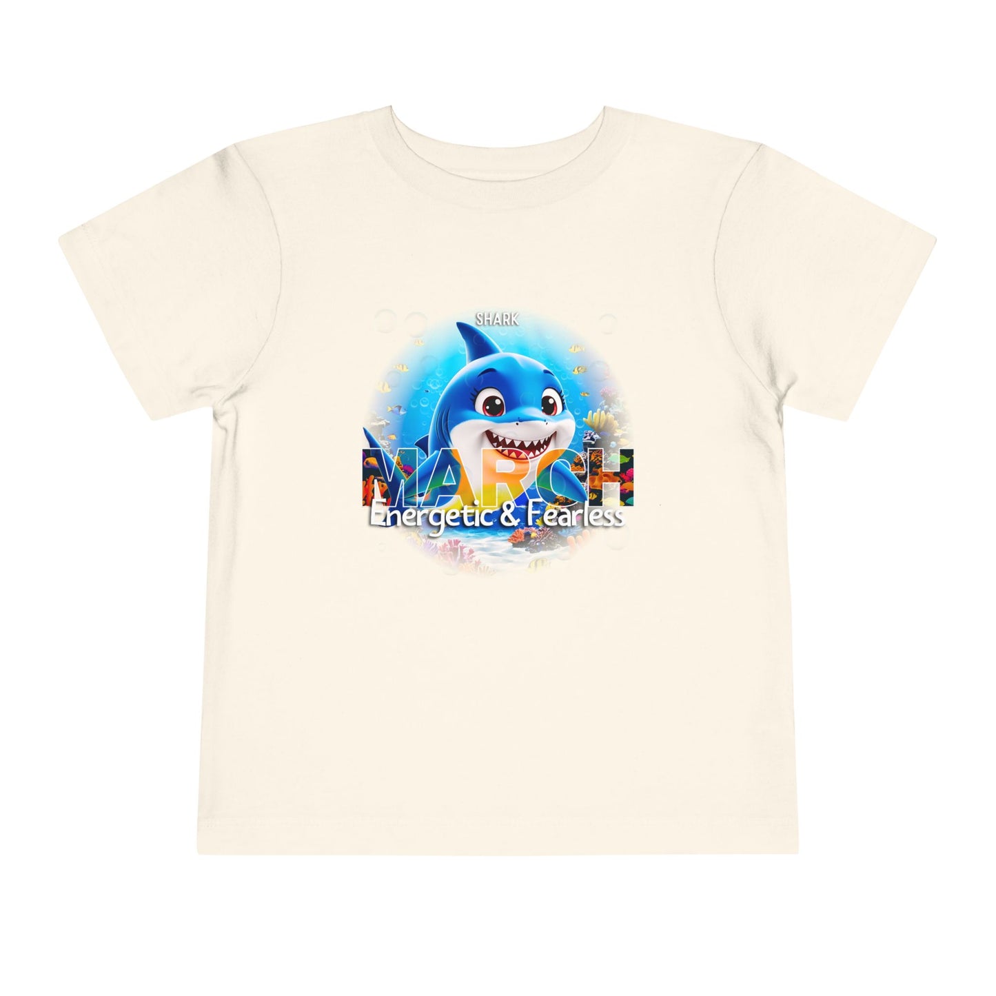 March Shark Toddler TShirt Kids Birth Month Ocean Adventure Tee