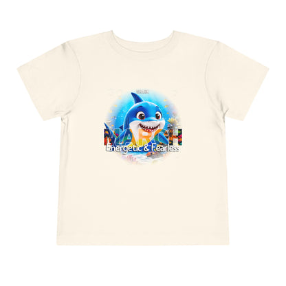 March Shark Toddler TShirt Kids Birth Month Ocean Adventure Tee