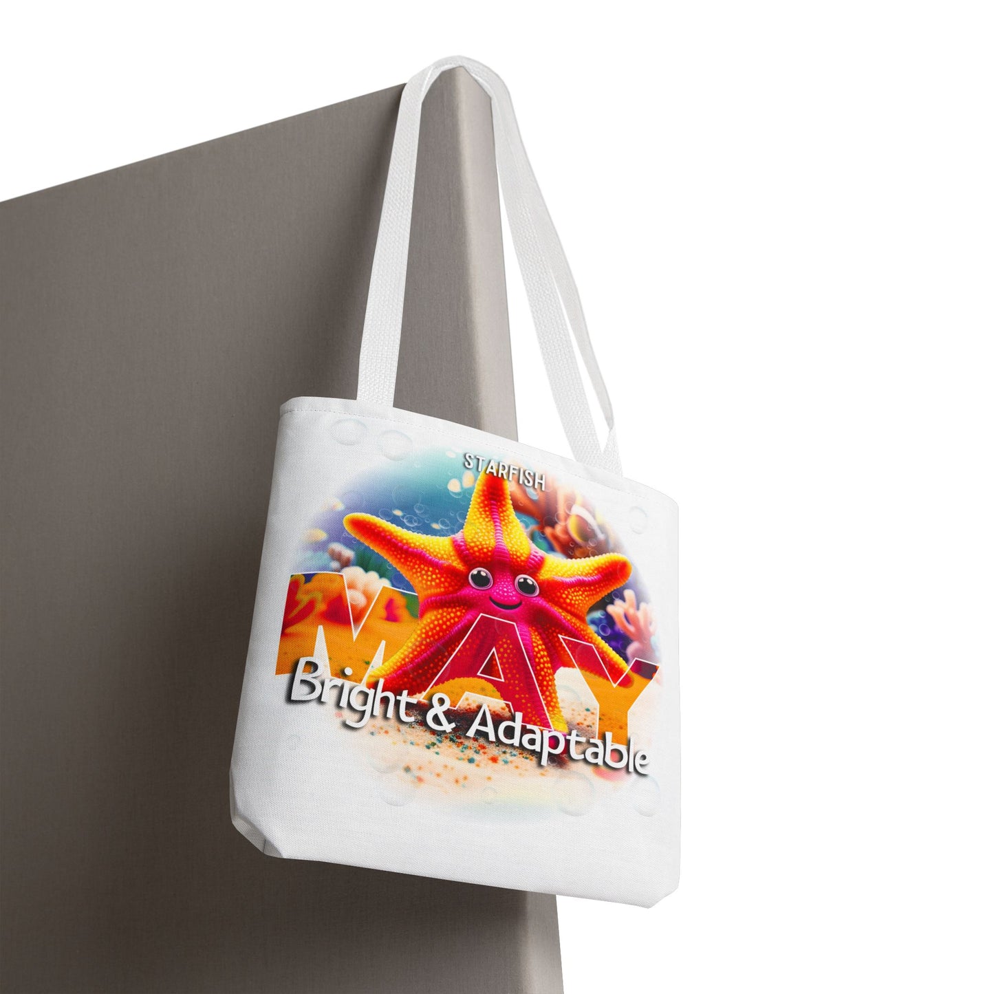Kids Colorful May Starfish Birth Month Tote Bag