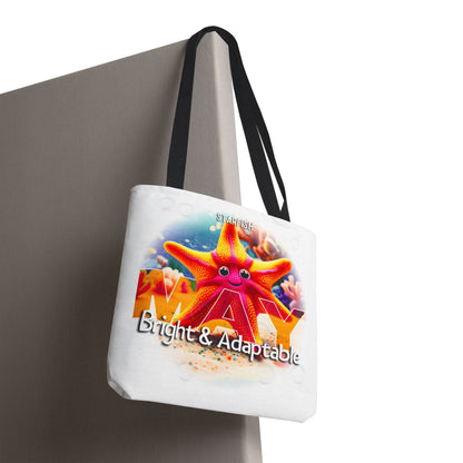 Kids Colorful May Starfish Birth Month Tote Bag