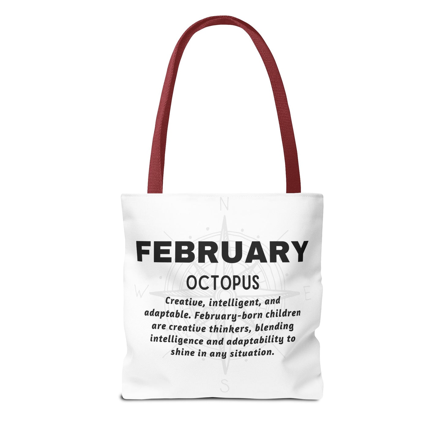 Kids Colorful February Octopus Birth Month Beach Tote Bag