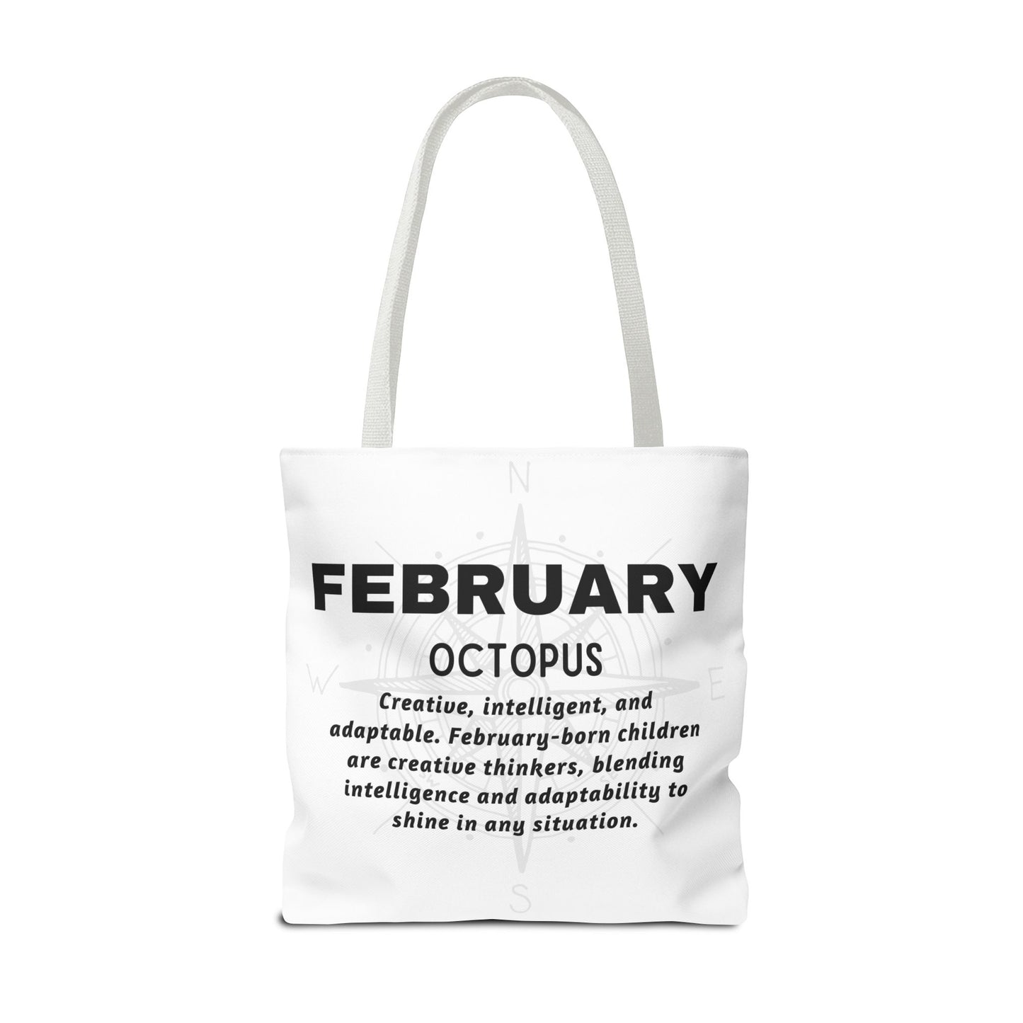 Kids Colorful February Octopus Birth Month Beach Tote Bag