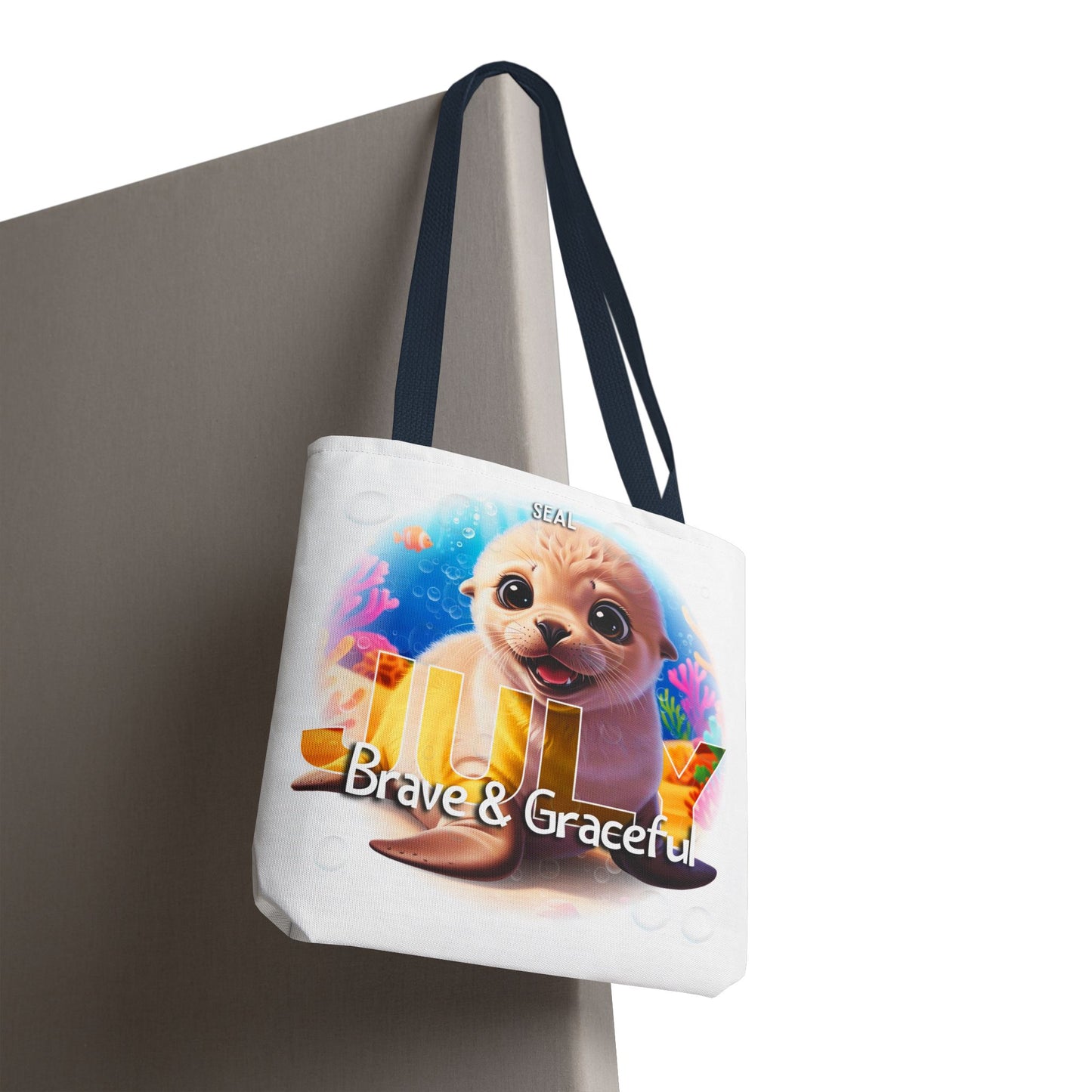Kids Colorful July Seal Birth Month Tote Bag