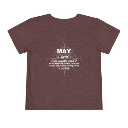 May Starfish Toddler TShirt Kids Birth Month Beach Tee