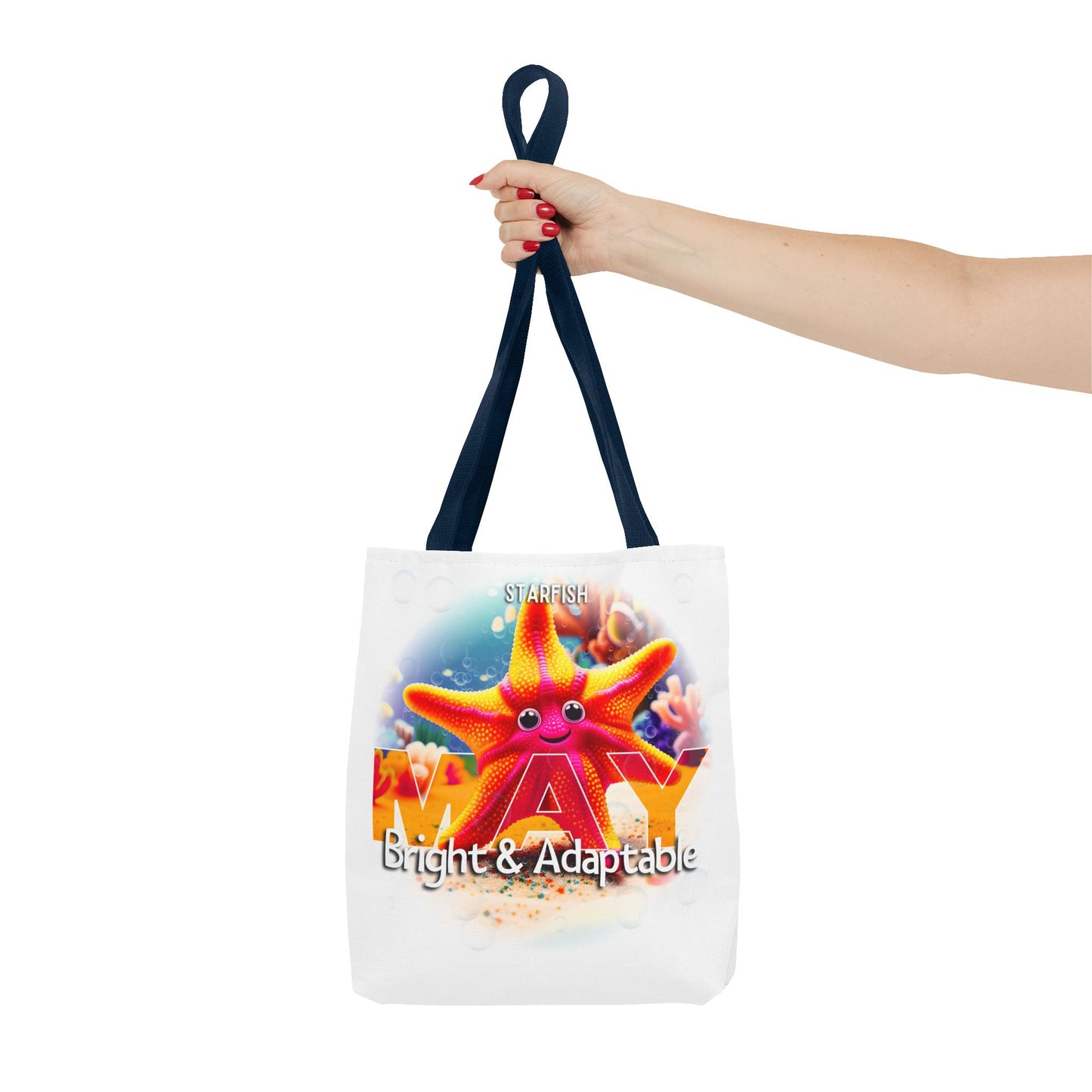 Kids Colorful May Starfish Birth Month Tote Bag