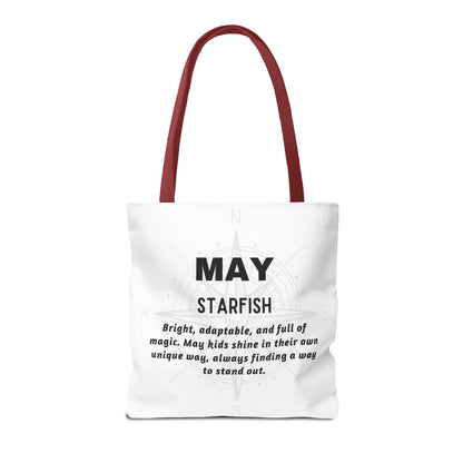 Kids Colorful May Starfish Birth Month Tote Bag