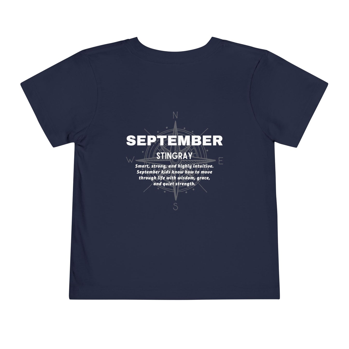 September Stingray Toddler Shirt, Kids Birth Month Sea Life Tshirt