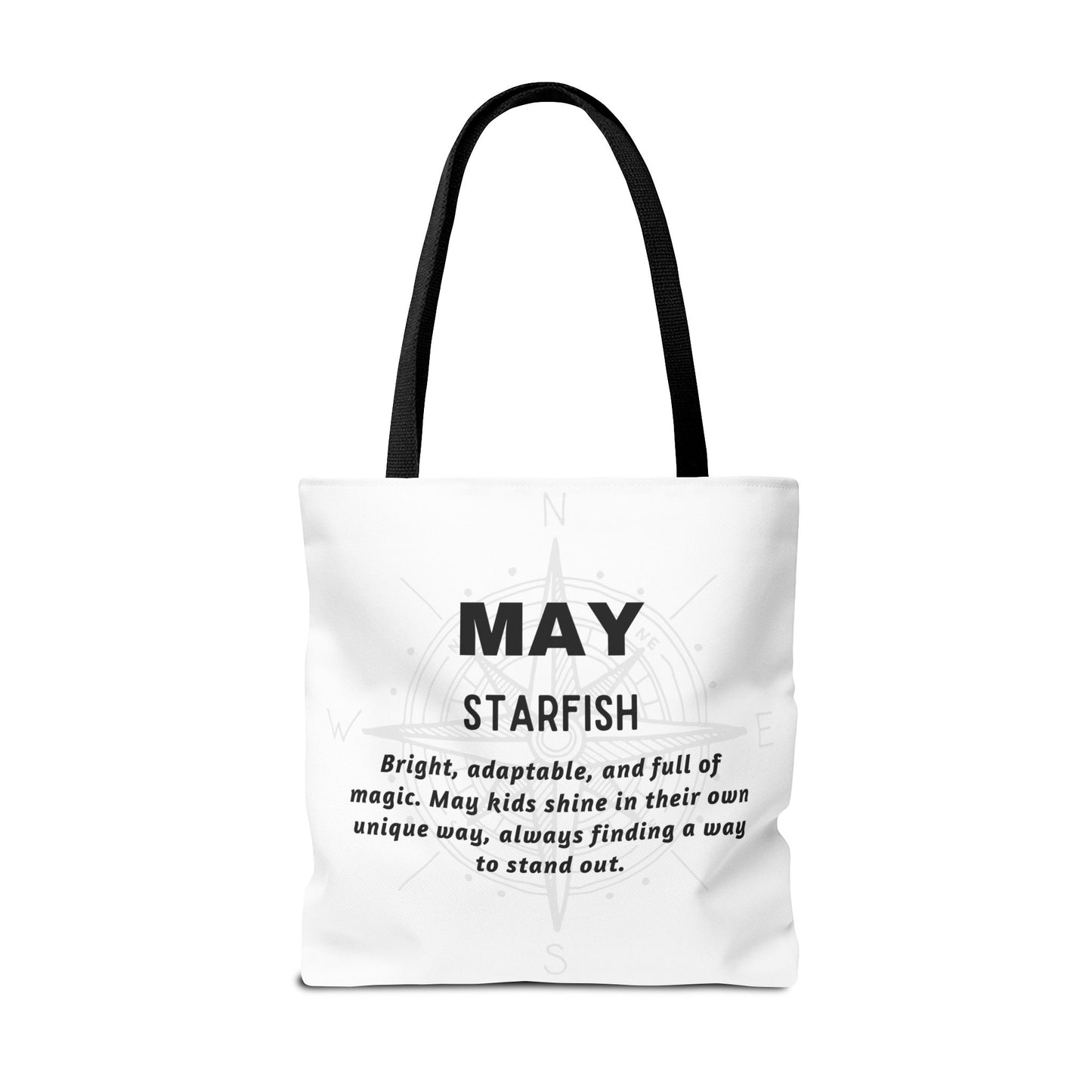 Kids Colorful May Starfish Birth Month Tote Bag