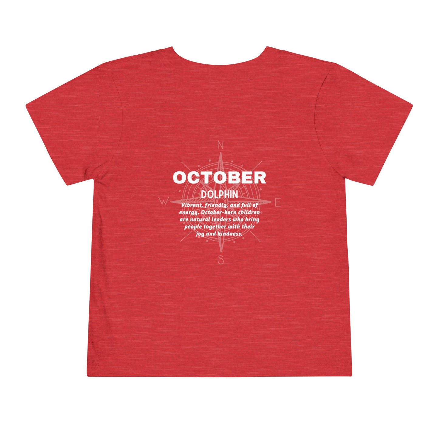 October Dolphin Toddler Tee Kids Birth Month Ocean Tshirt