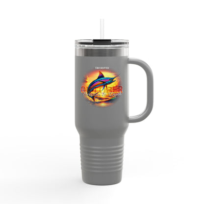 October Swordfish Birth Month 40oz Travel Mug with Handle