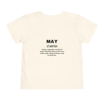 May Starfish Toddler TShirt Kids Birth Month Beach Tee