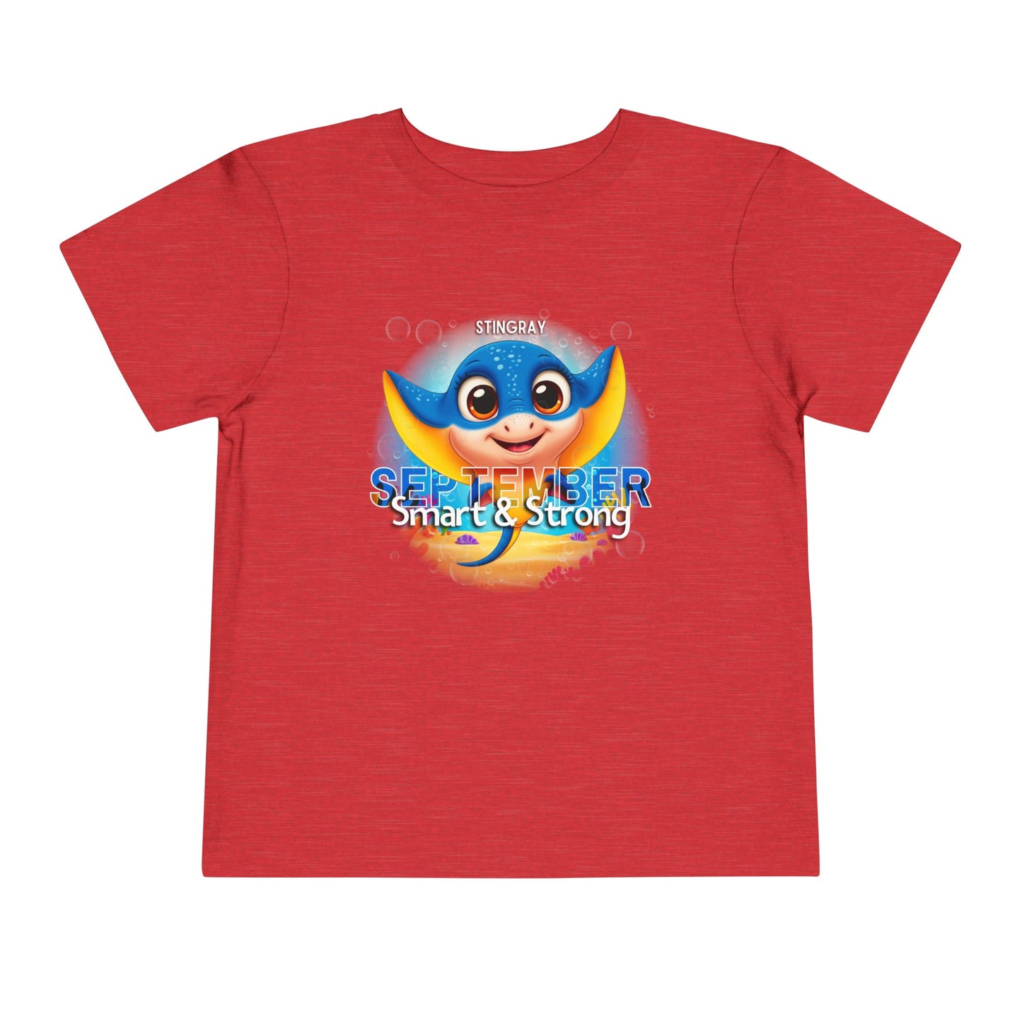 September Stingray Toddler Shirt, Kids Birth Month Sea Life Tshirt