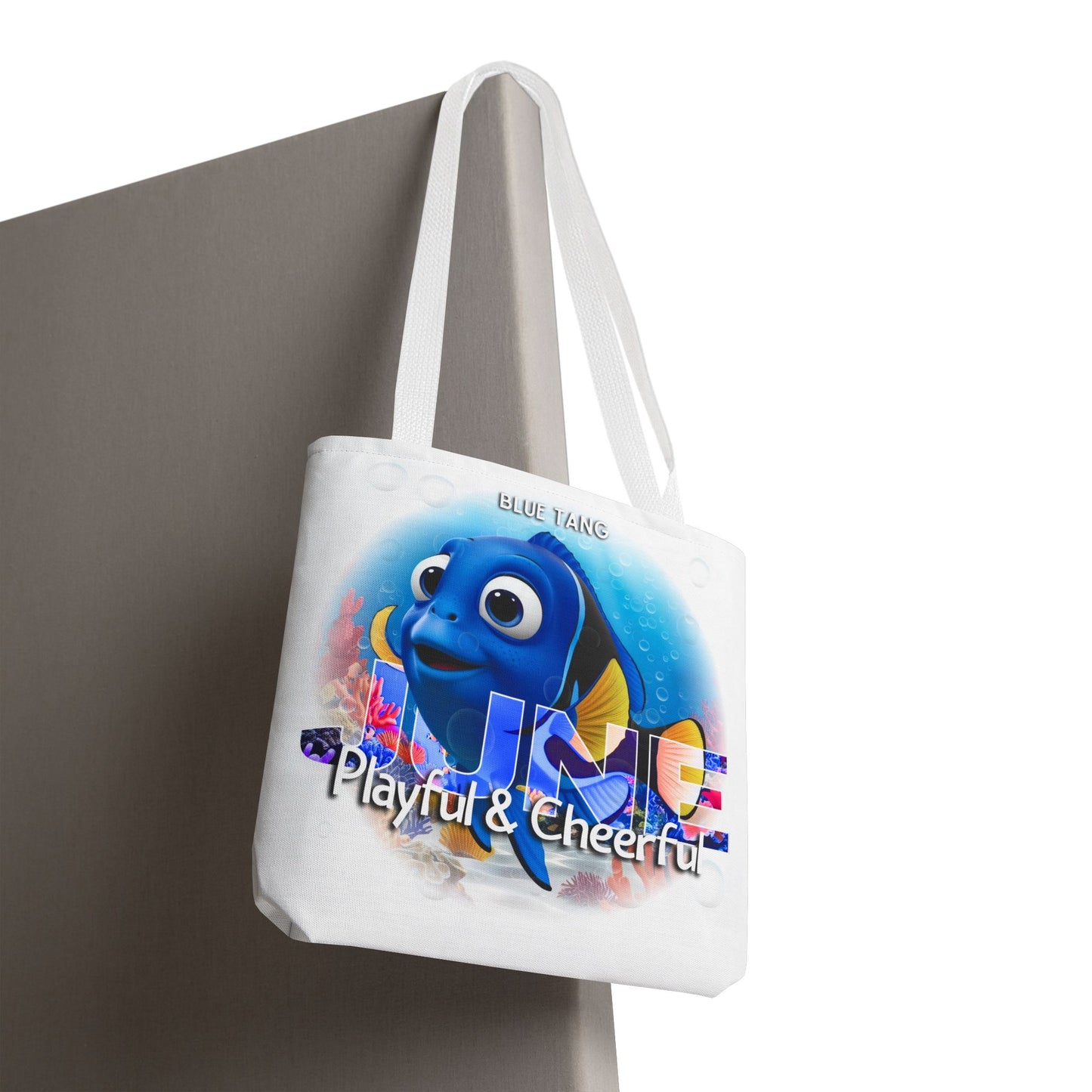 Kids Colorful June Blue Tang Birth Month Tote Bag