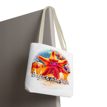 Kids Colorful May Starfish Birth Month Tote Bag