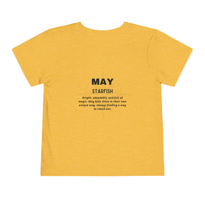 May Starfish Toddler TShirt Kids Birth Month Beach Tee