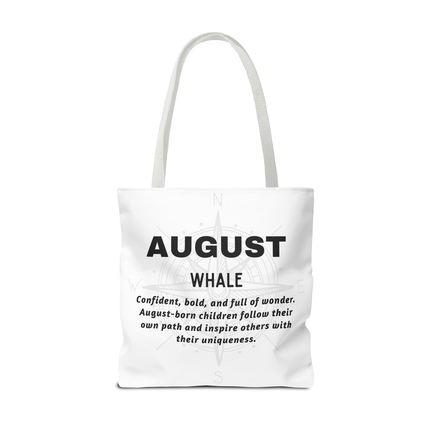 Kids Colorful August Whale Birth Month Tote Bag