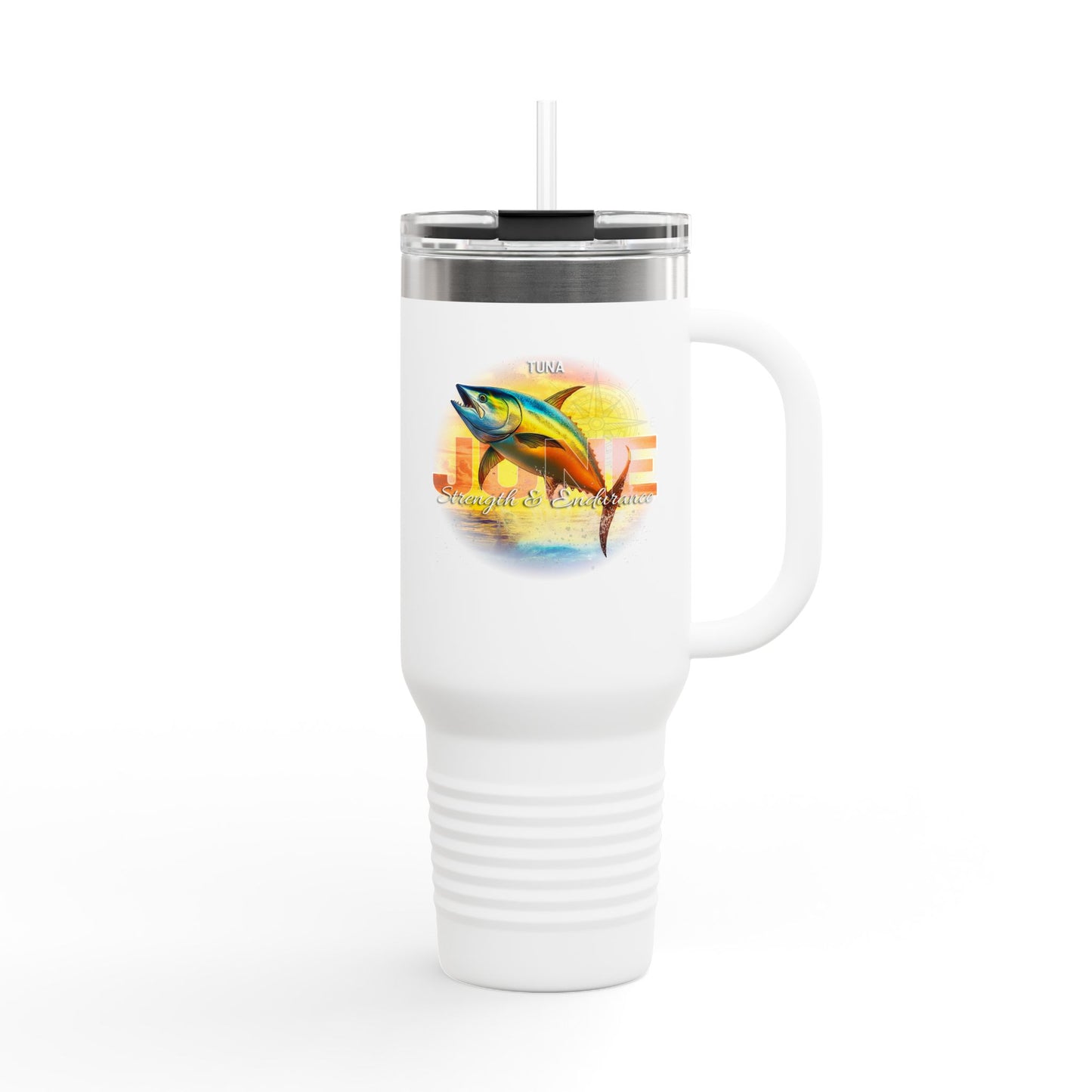 June Tuna Birth Month 40oz Travel Mug with Handle