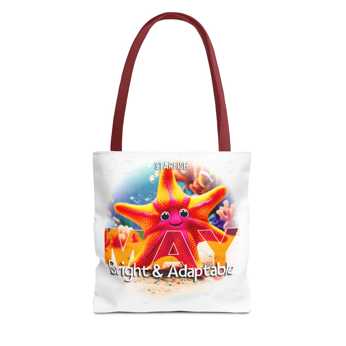 Kids Colorful May Starfish Birth Month Tote Bag