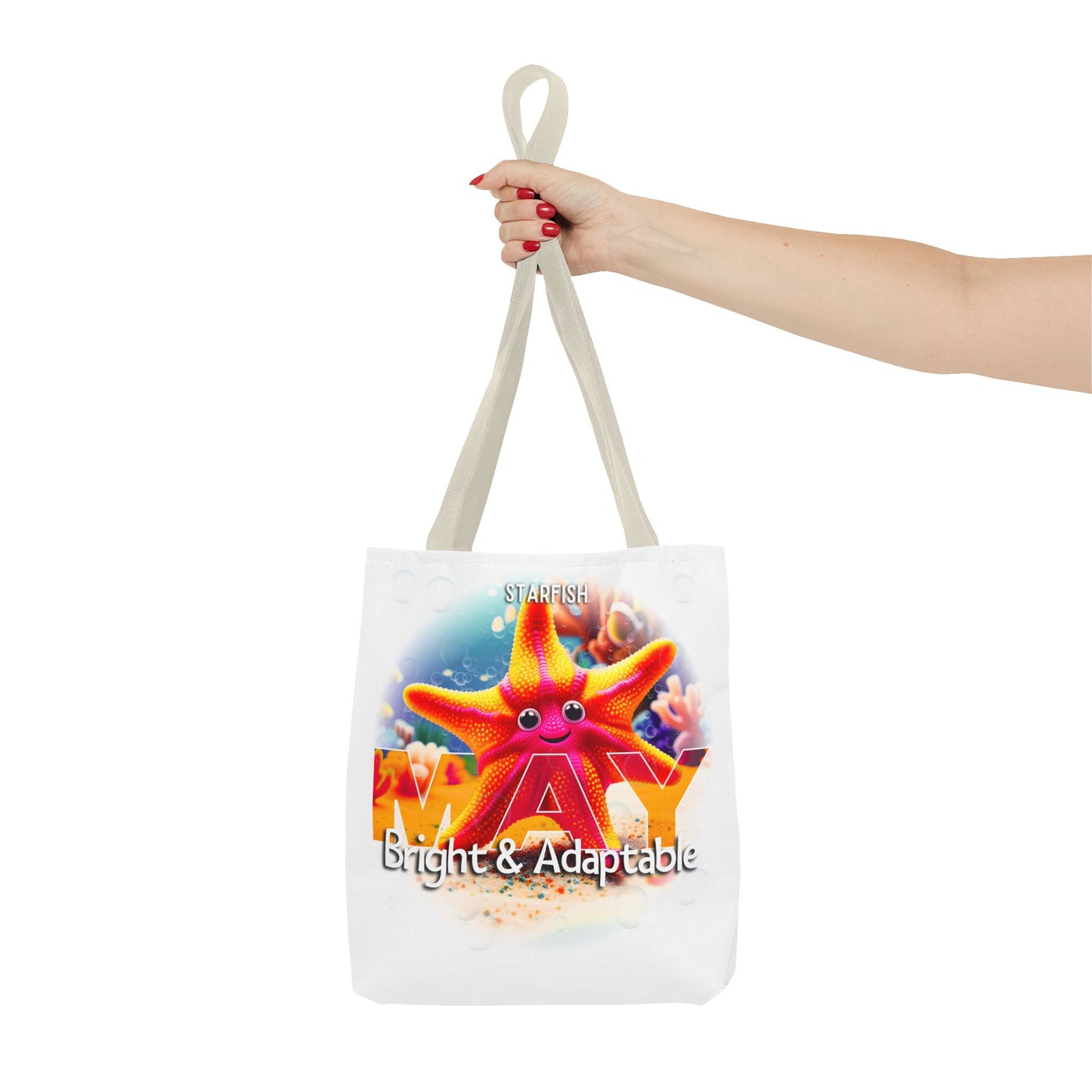 Kids Colorful May Starfish Birth Month Tote Bag