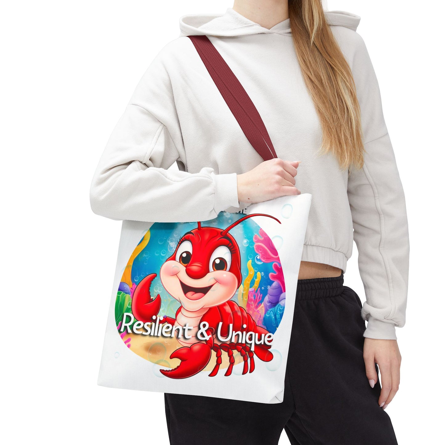 Personalized Kids Lobster Beach Tote Bag – Resilient & Unique – Custom Sea Life Bag with Name