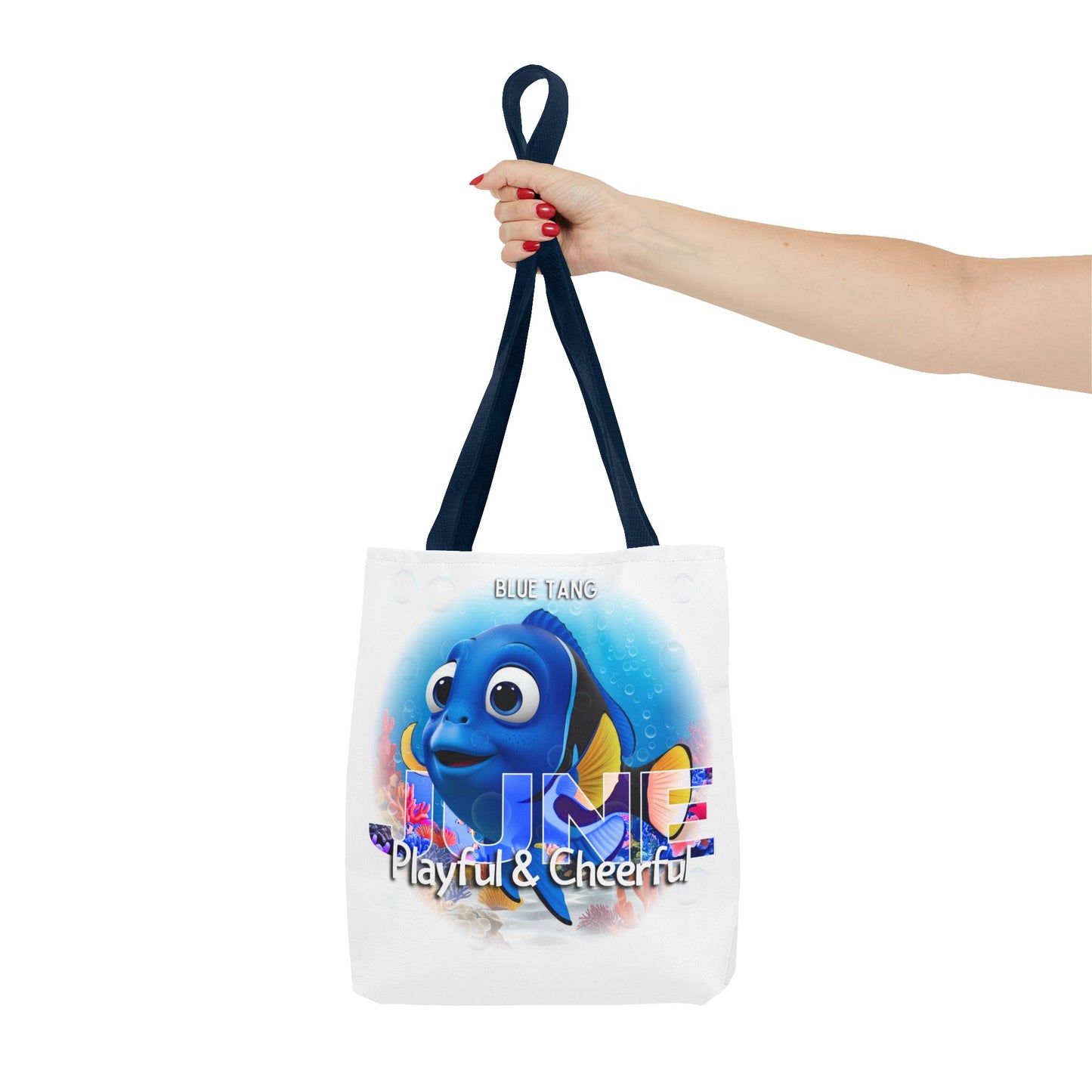 Kids Colorful June Blue Tang Birth Month Tote Bag