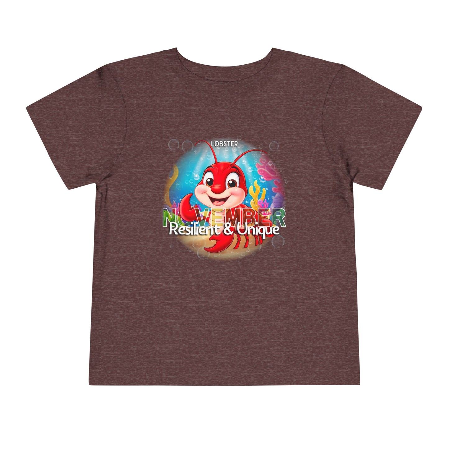 November Lobster Toddler TShirt Kids Birth Month Sea Life Tee